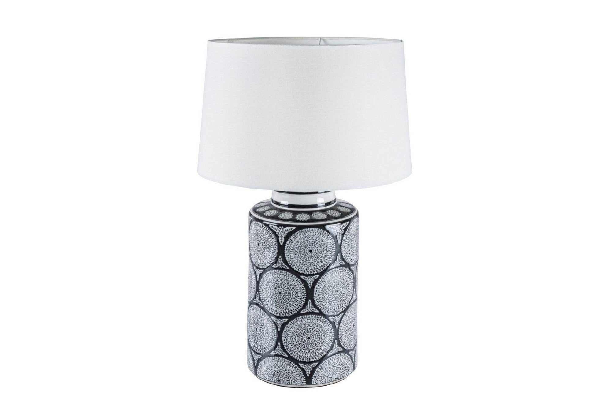 Asztali lámpa - ANTIFONE fekete porcelán asztali lámpa