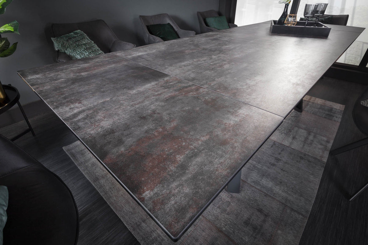 Étkezőasztal - ATLAS III szürke kerámia bővíthető étkezőasztal 180-220-260cm