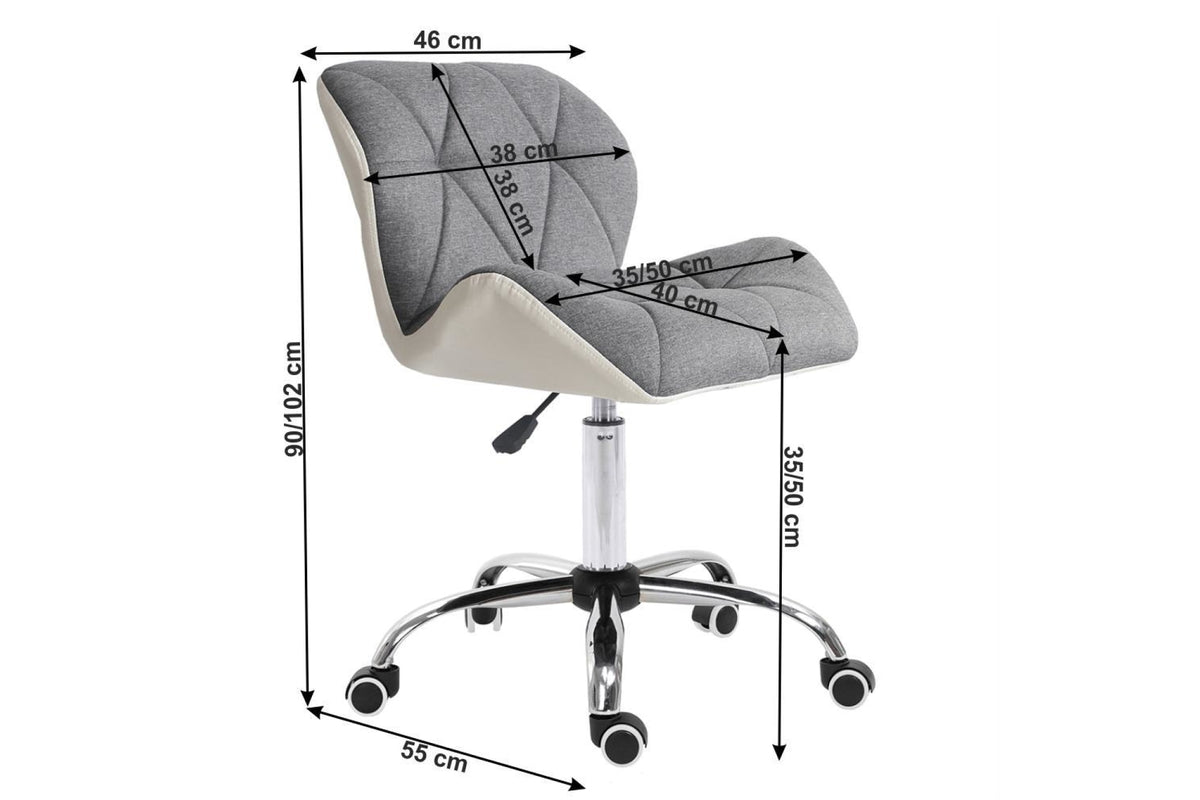 Irodai szék - BADAR szürke szövet irodai szék