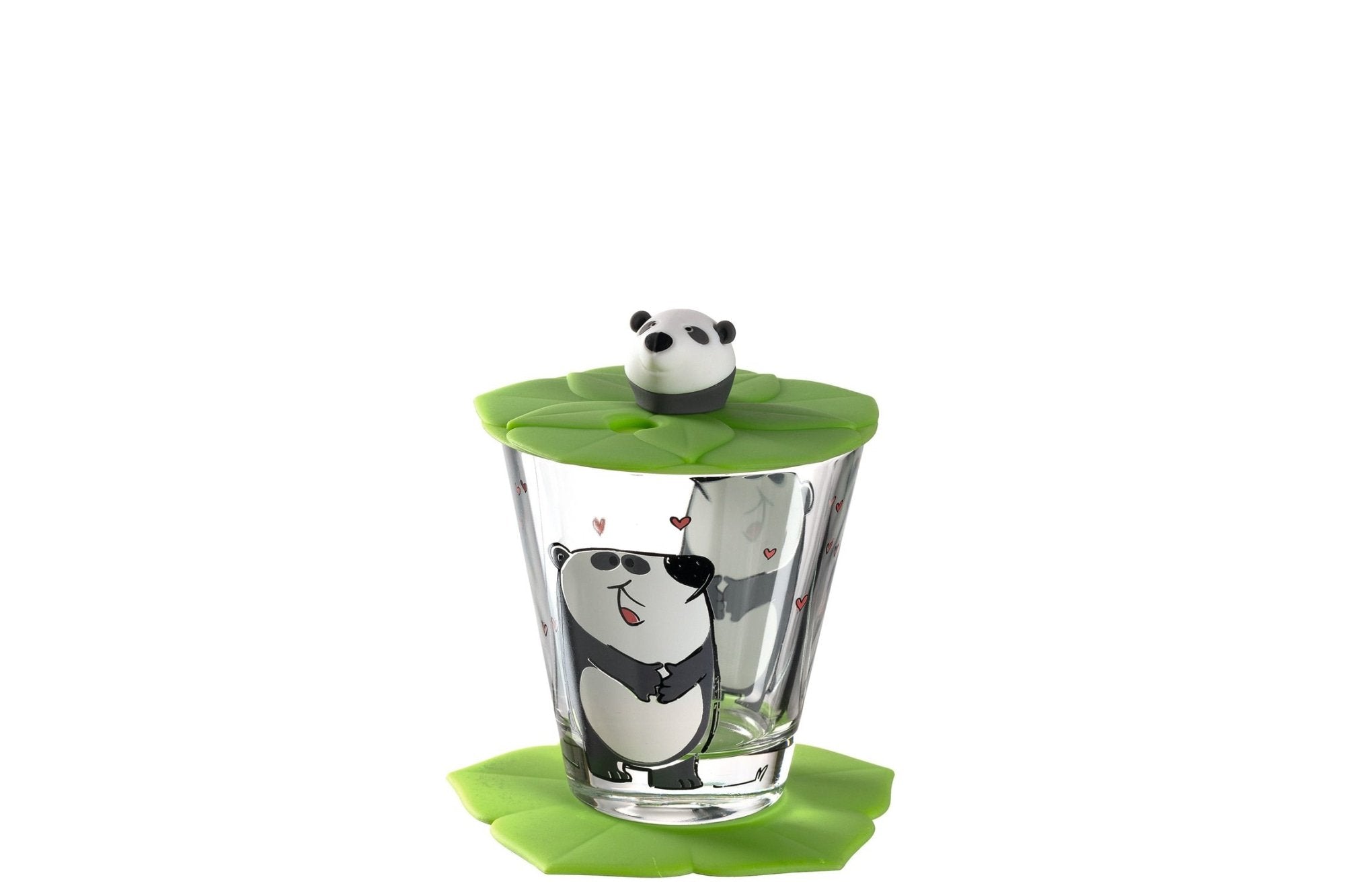 Vizespohár - BAMBINI pohár fedővel és alátéttel Panda - Leonardo