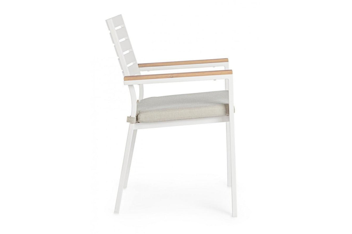 Kerti szék - BELMAR fehér 100% polypropilén kerti szék