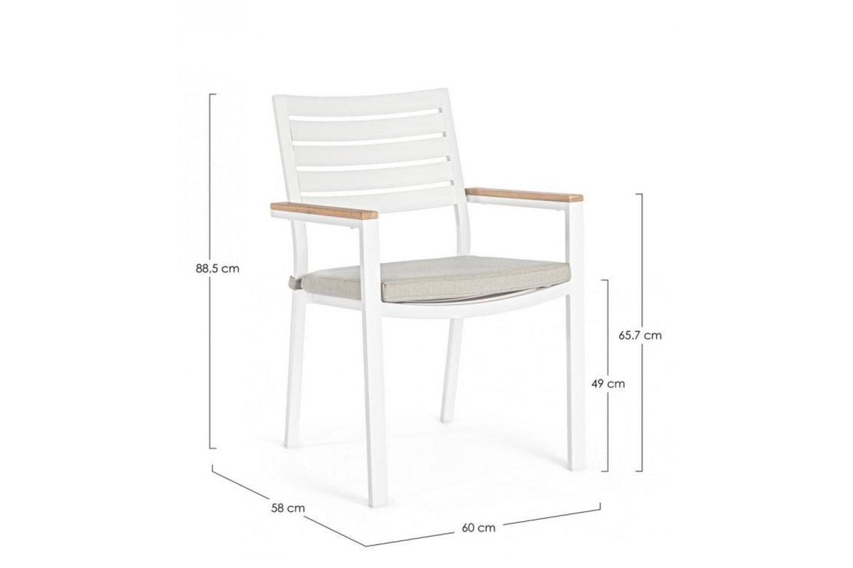 Kerti szék - BELMAR fehér 100% polypropilén kerti szék