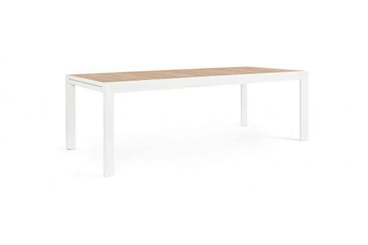 Kerti asztal - BELMAR fehér alumínium kerti asztal