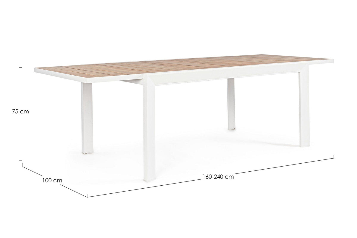 Kerti asztal - BELMAR II barna alumínium kerti asztal