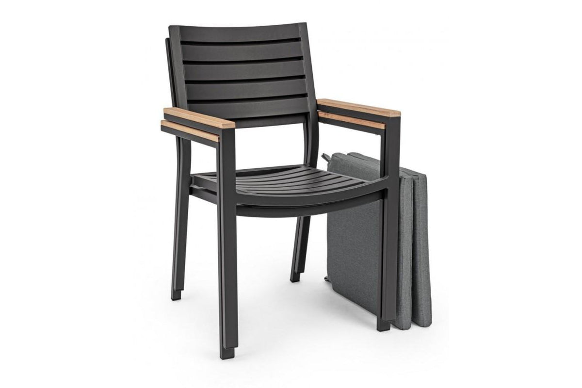 Kerti szék - BELMAR II szürke 100% polypropilén kerti szék