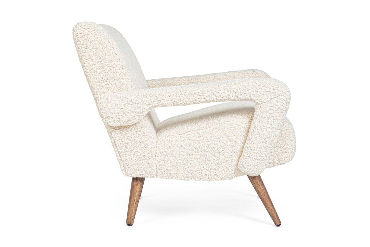 Fotel - BERNA törtfehér 100% polyester fotel