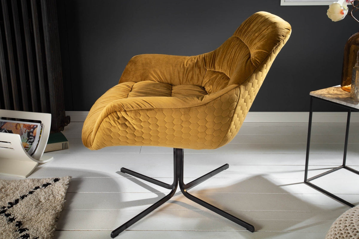 Szék - BIG DUTCH sárga 100% polyester szék 83x76x79
