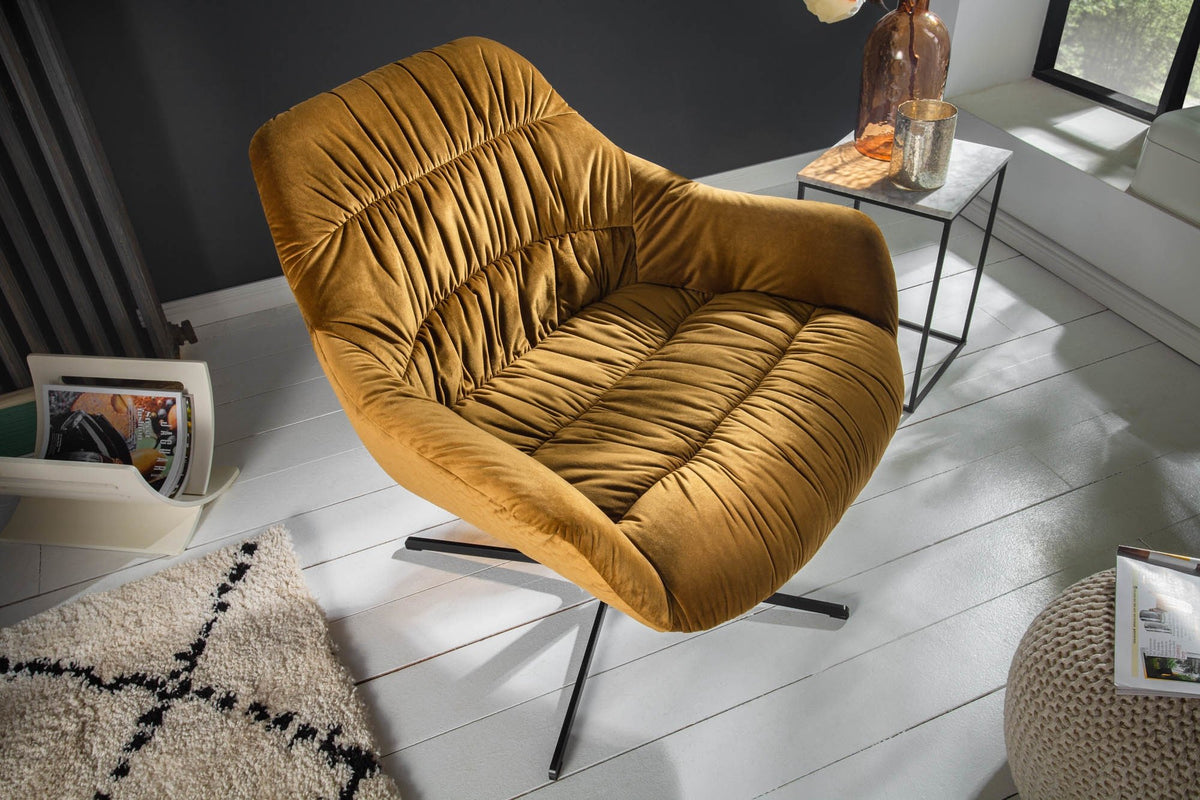 Szék - BIG DUTCH sárga 100% polyester szék 83x76x79