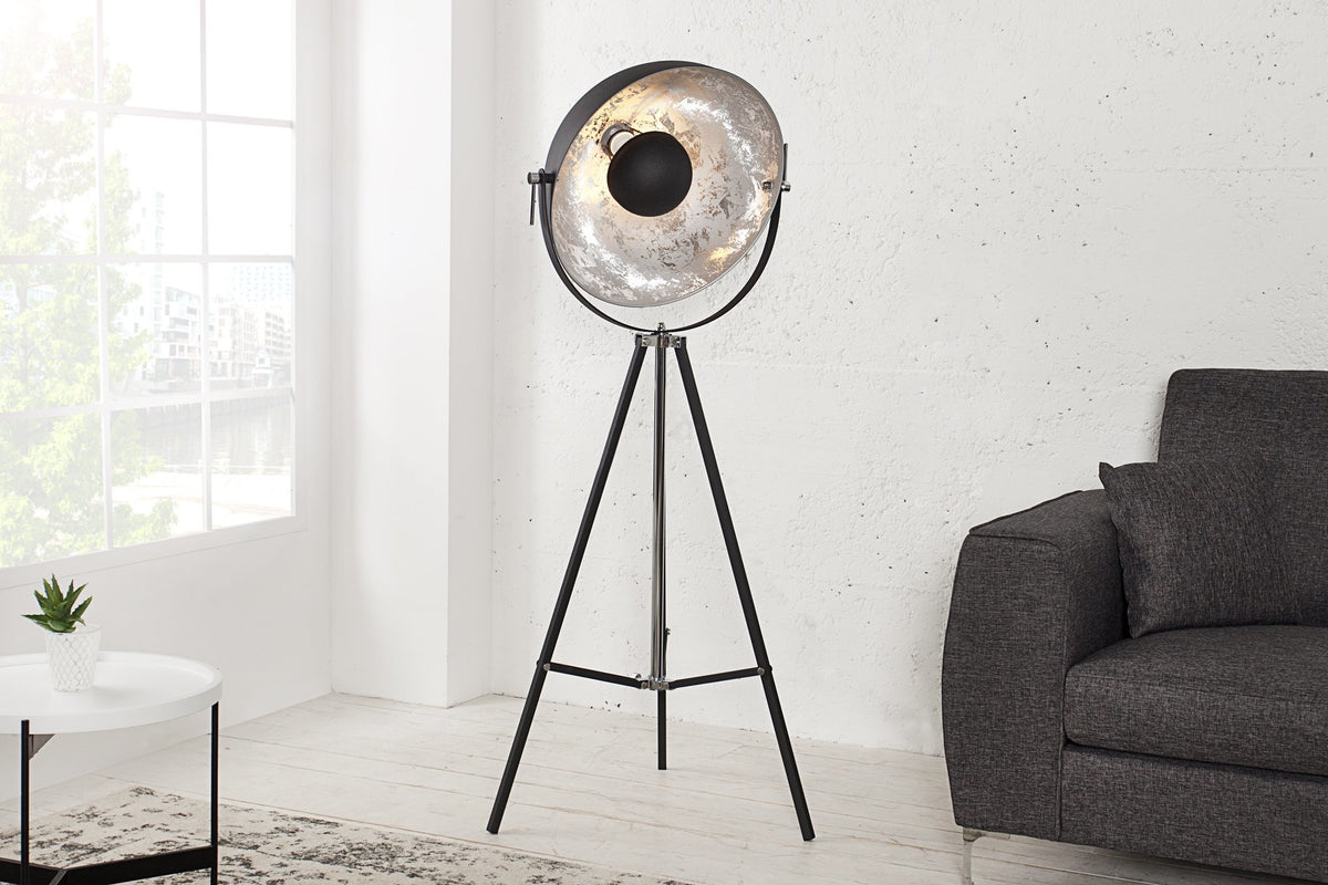 Állólámpa - BIG STUDIO fekete és ezüst állólámpa 160cm
