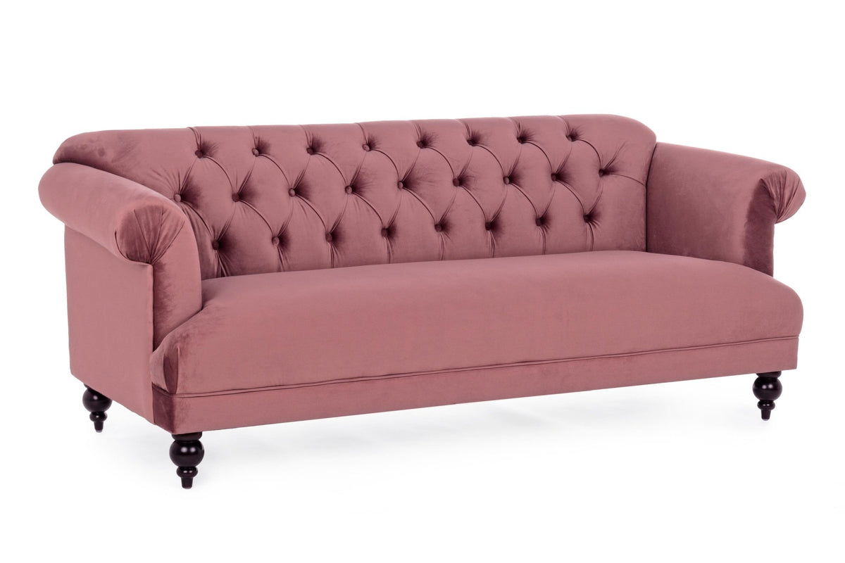 Kanapé - BLOSSOM antik rózsaszín 3 személyes kanapé