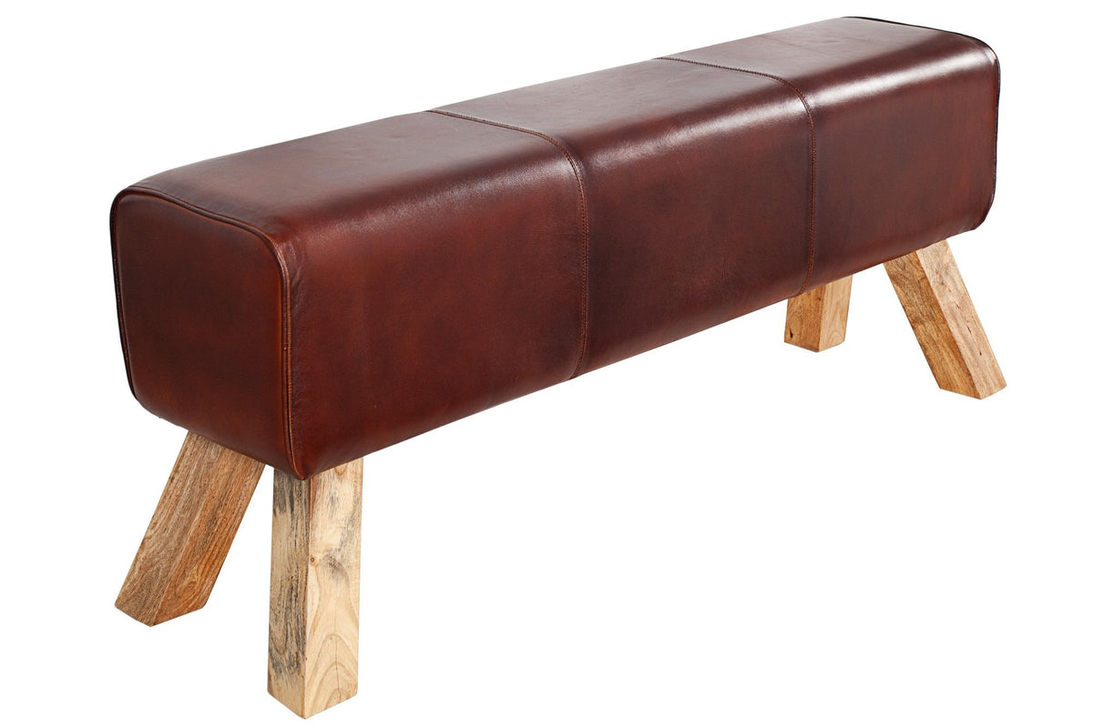 Ülőpad - BOCK barna bőr ülőpad 120x30x50