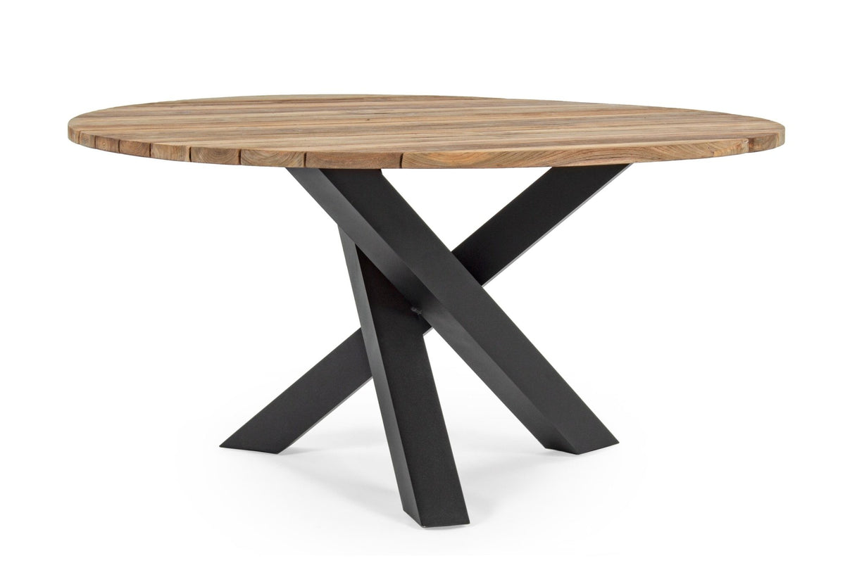 Kerti asztal - BRANDON barna tikfa kerti asztal