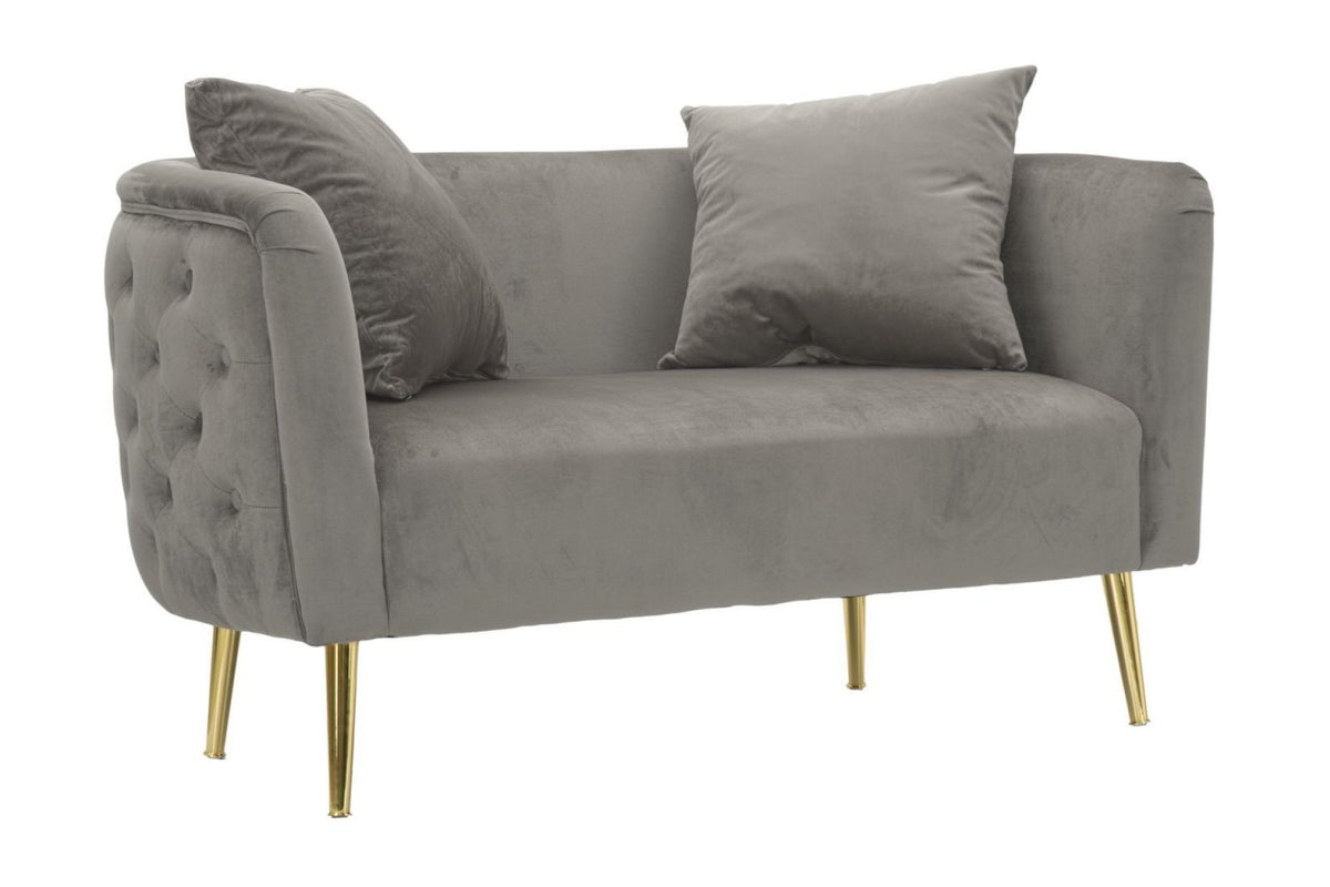 Kanapé - BUCAREST szürke és arany bársony kanapé