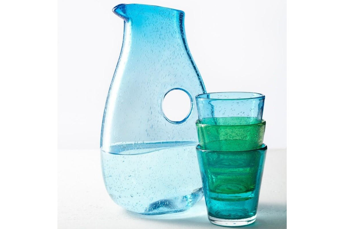 Vizespohár - BURANO pohár üdítős 330ml kék - Leonardo