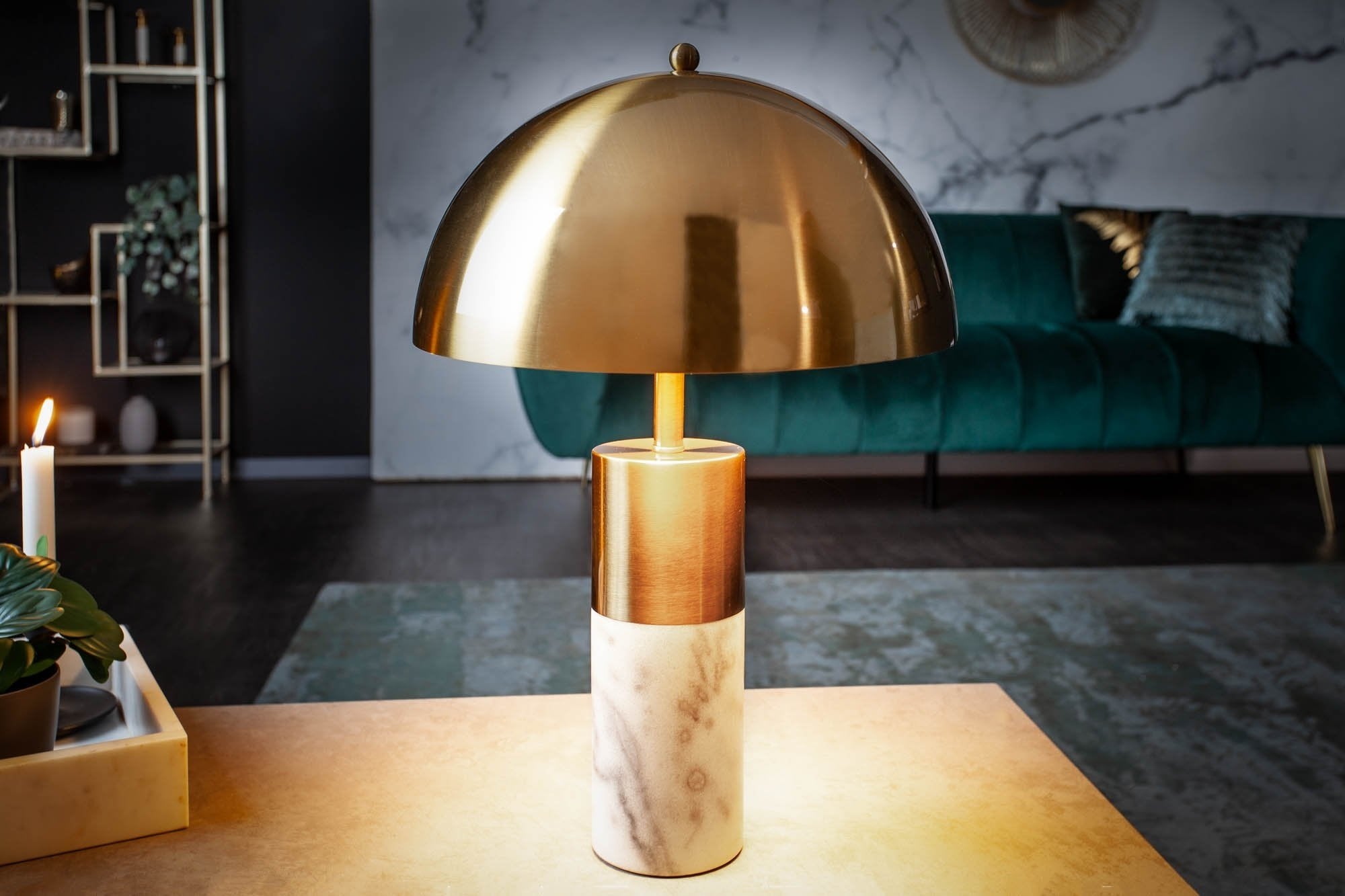 Asztali lámpa - BURLESQUE arany fém asztali lámpa