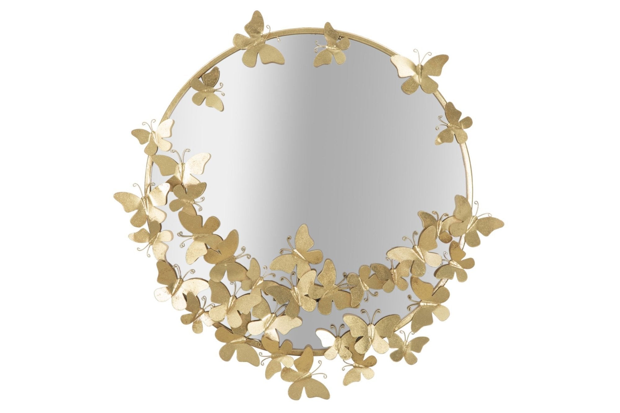 Falitükör - BUTTERFLY I arany és tükröződő vas falitükör
