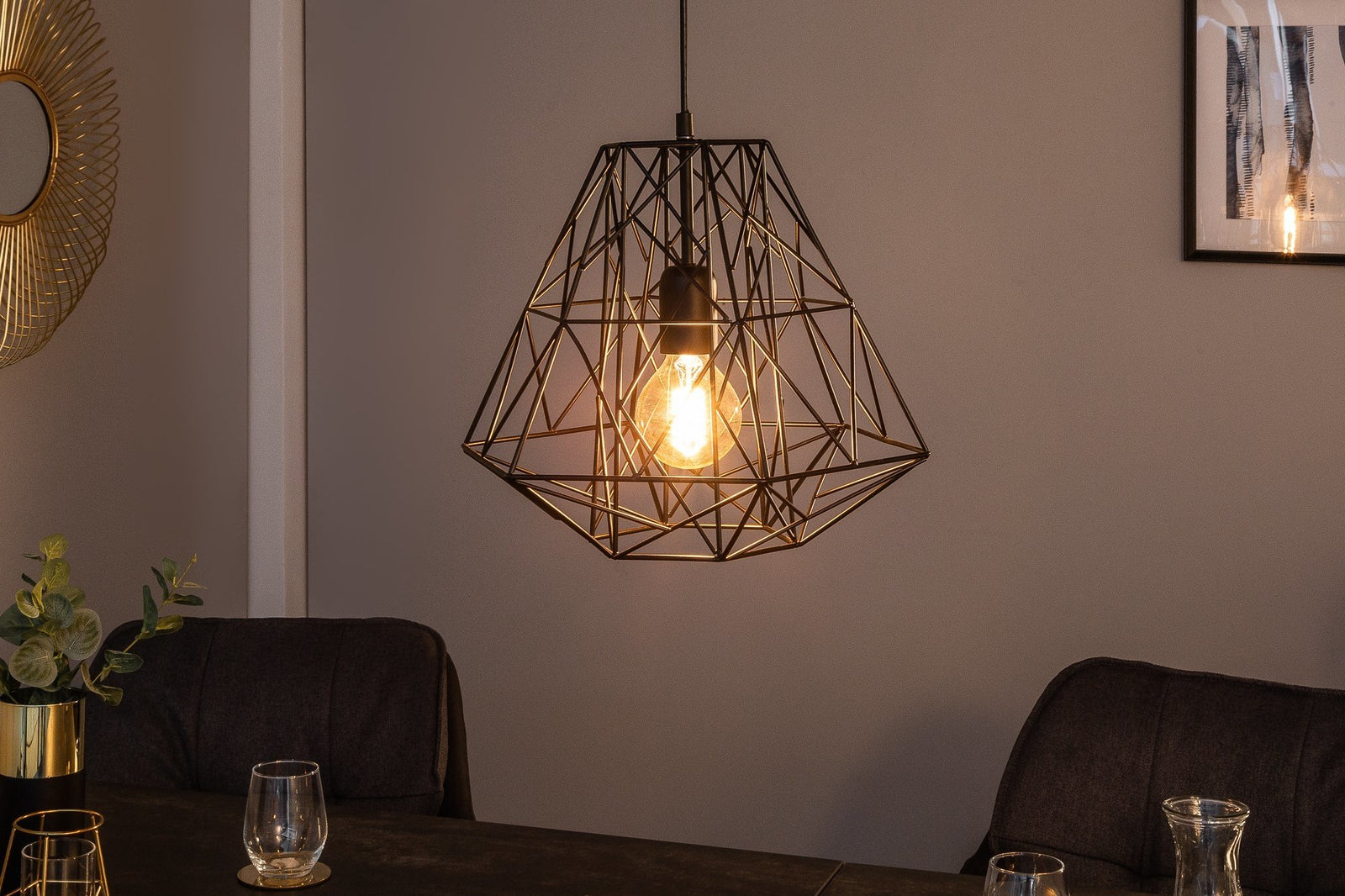 Függőlámpa - CAGE S fekete függőlámpa