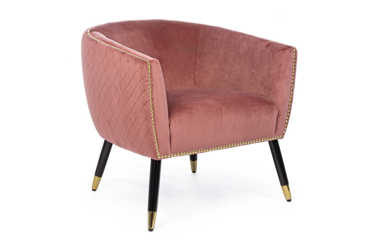 Fotel - CAITLIN antik rózsaszín fotel