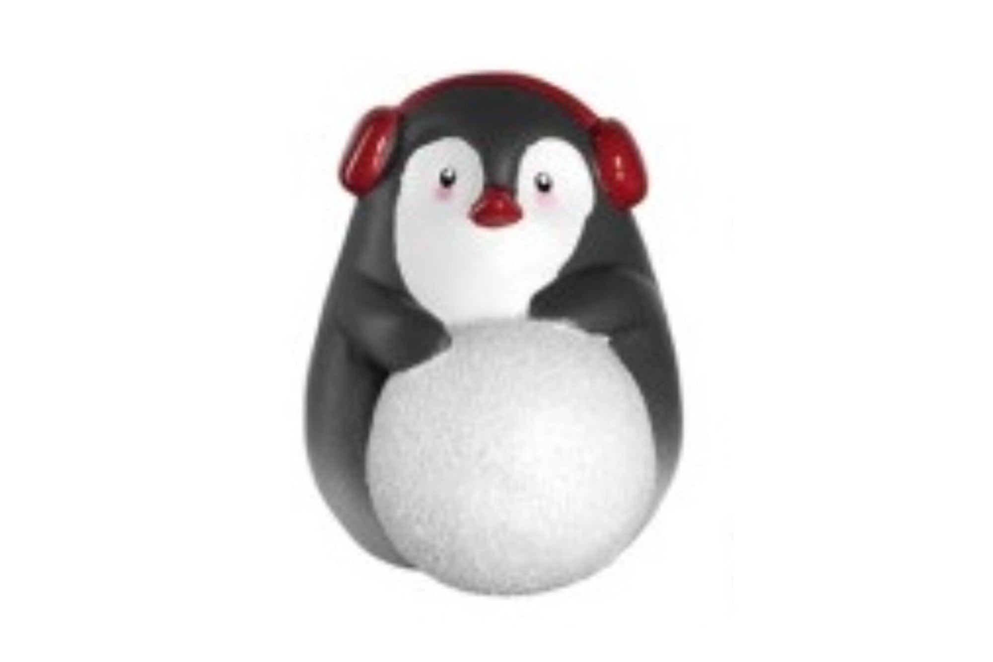 Dísztárgy - CALDO pingvin figura 6cm fülvédővel - Leonardo