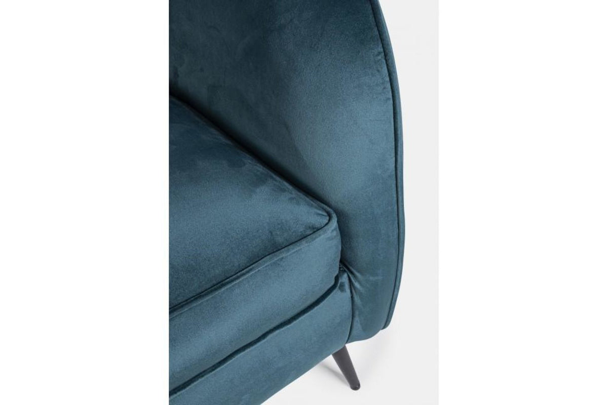 Kanapé - CANDIS kék bársony kanapé