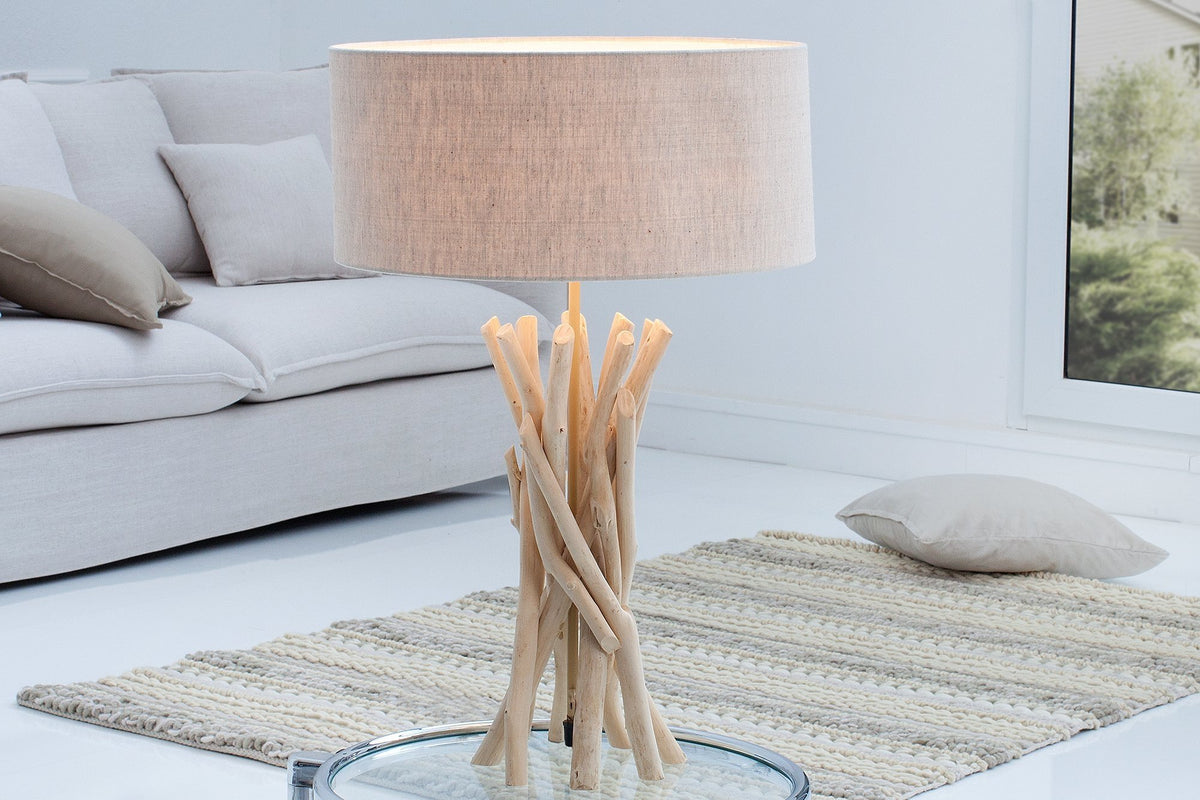 Asztali lámpa - CARA natúr uszadékfa asztali lámpa