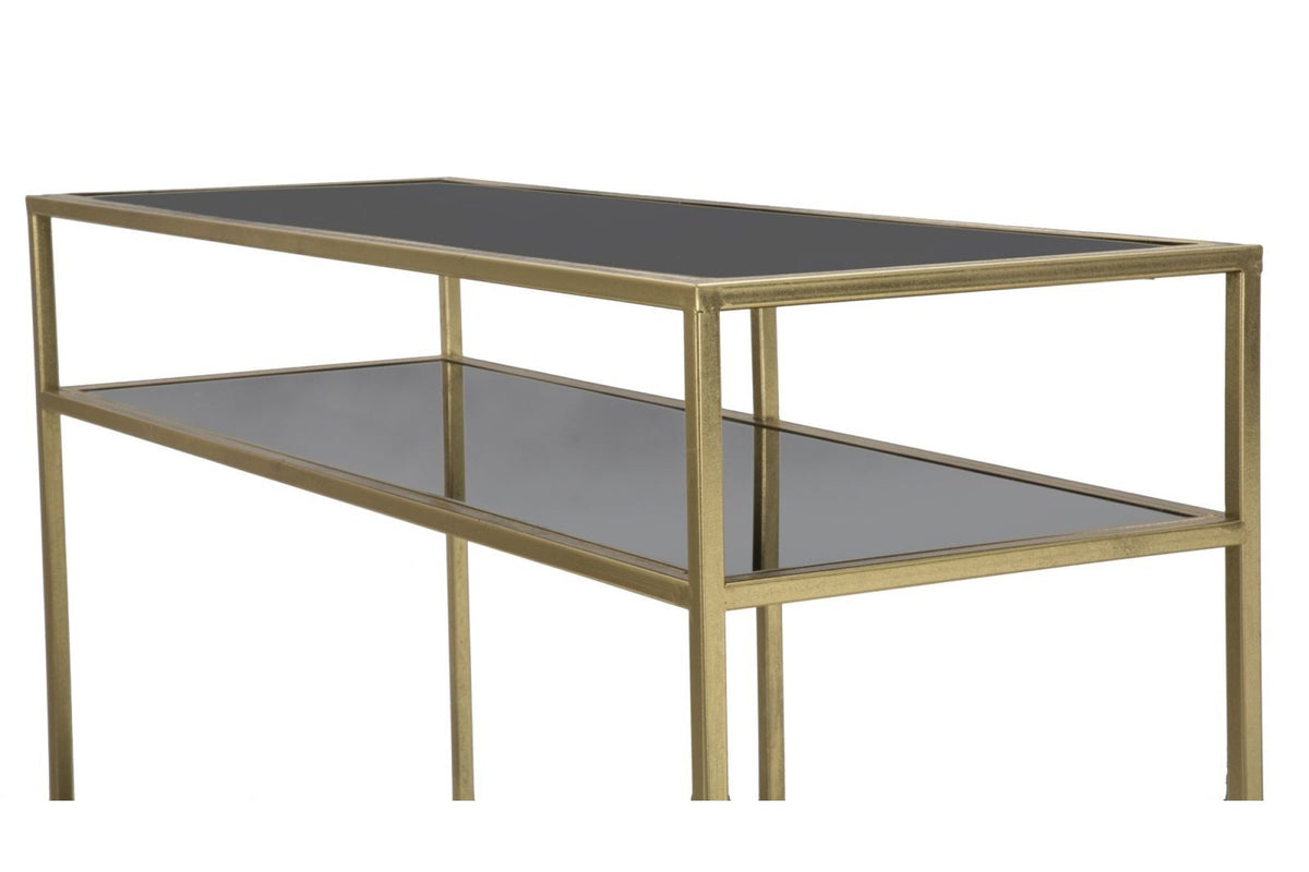 Konzolasztal - CARLA CLASSIC fekete és arany vas konzolasztal