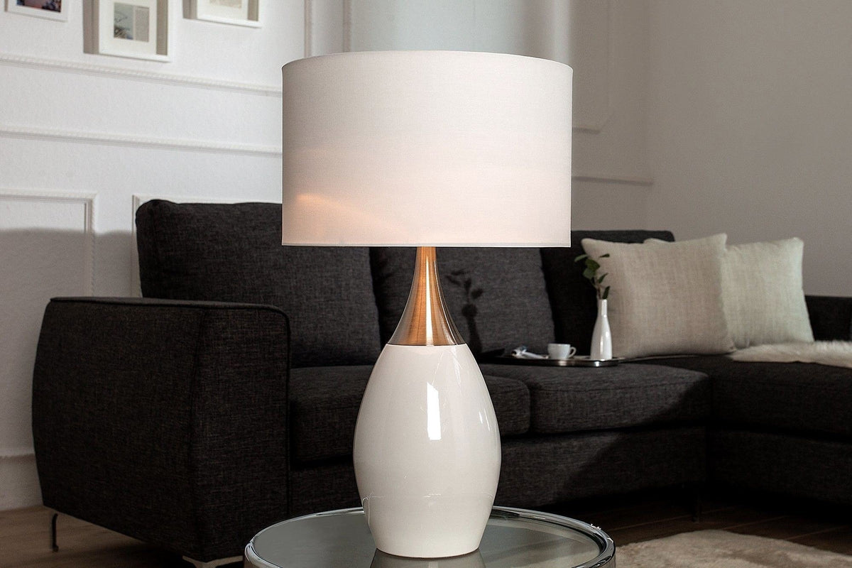 Asztali lámpa - CARLA fehér asztali lámpa 60 cm