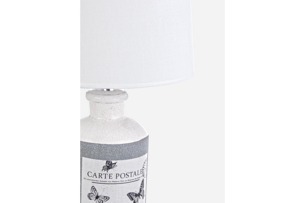 Asztali lámpa - CARTE fehér 100% polyester asztali lámpa