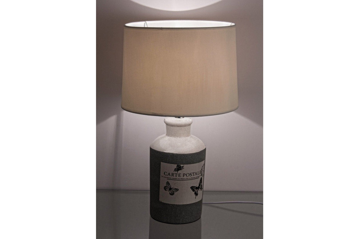 Asztali lámpa - CARTE fehér 100% polyester asztali lámpa