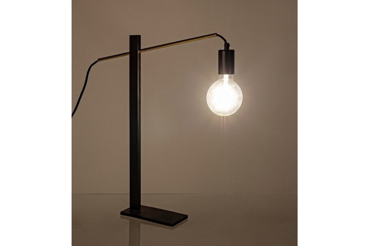 Asztali lámpa - CARTER fekete acél asztali lámpa