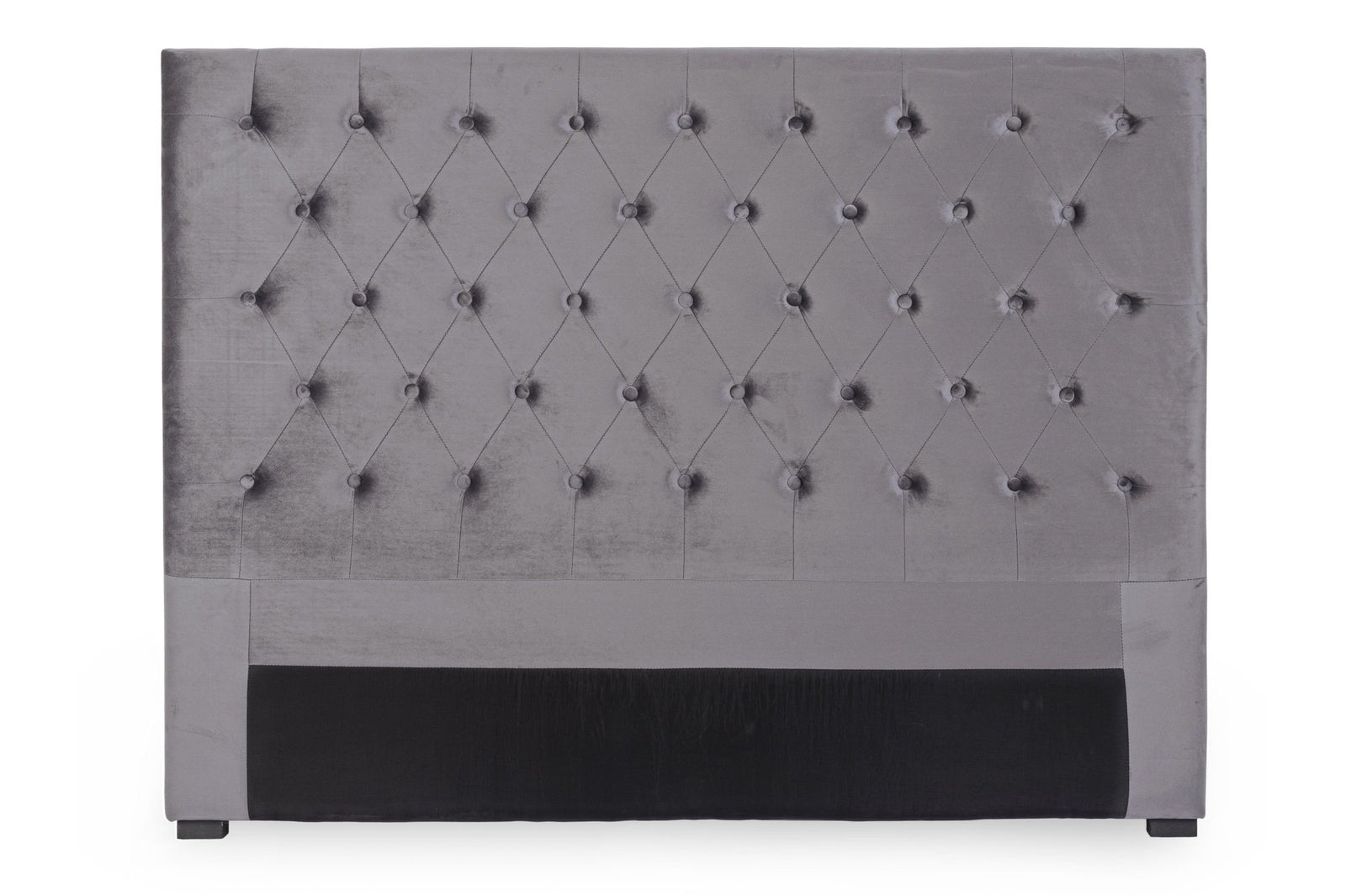 Ágyvég - CASPAR szürke bársony ágyvég