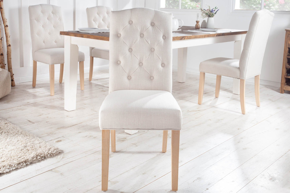 Szék - CASTLE bézs 100% polyester szék 46x62x104