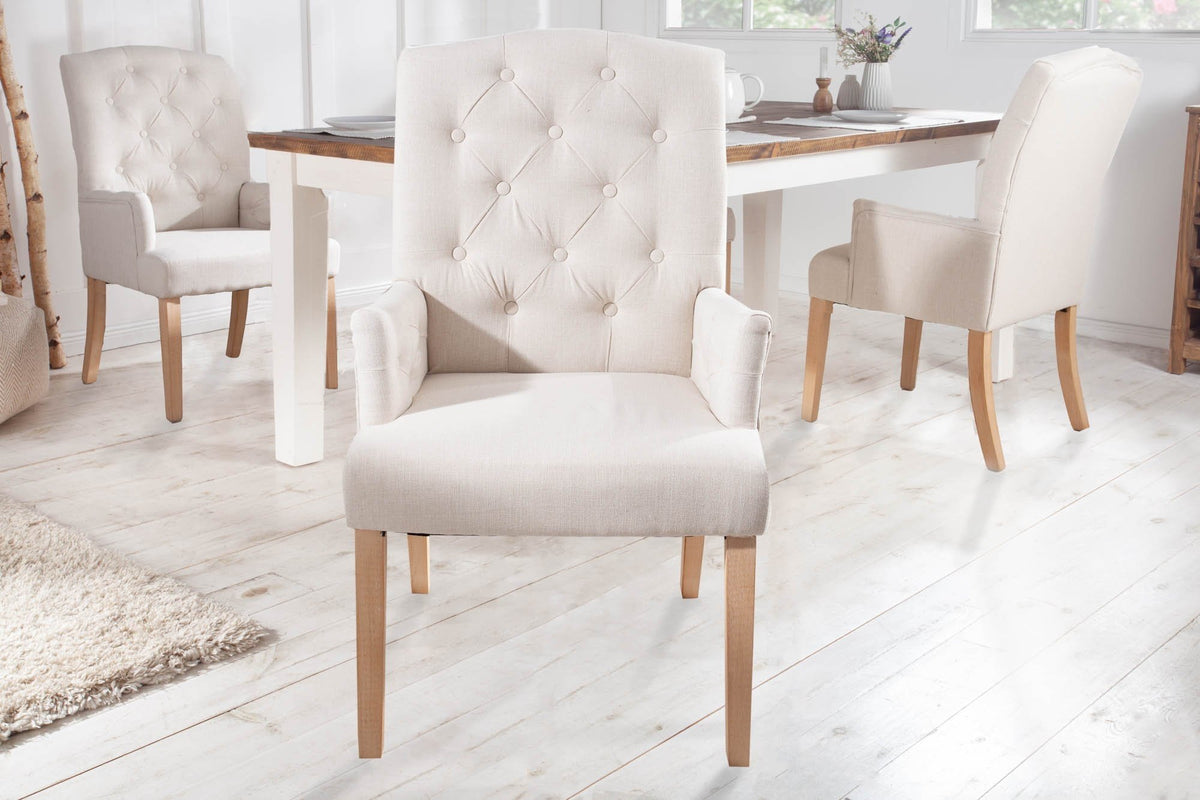 Szék - CASTLE bézs 100% polyester szék 59x46x102