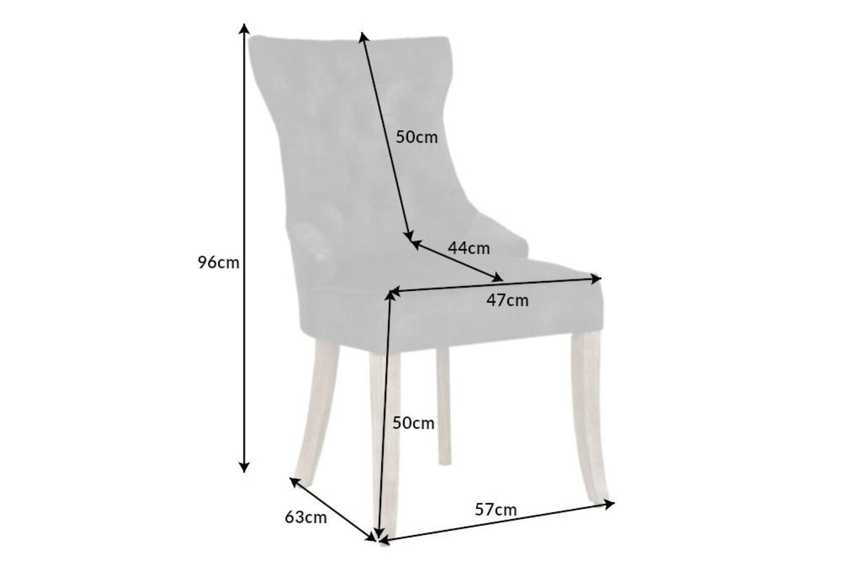 Szék - CASTLE grafitszürke bársony szék