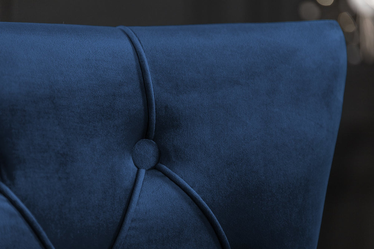 Szék - CASTLE kék bársony szék