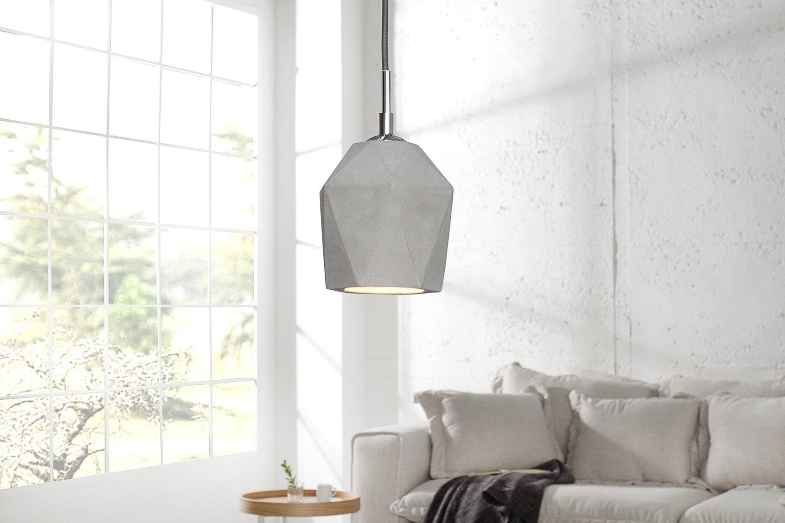 Függőlámpa - CEMENT PRISMA szürke beton függőlámpa 15cm