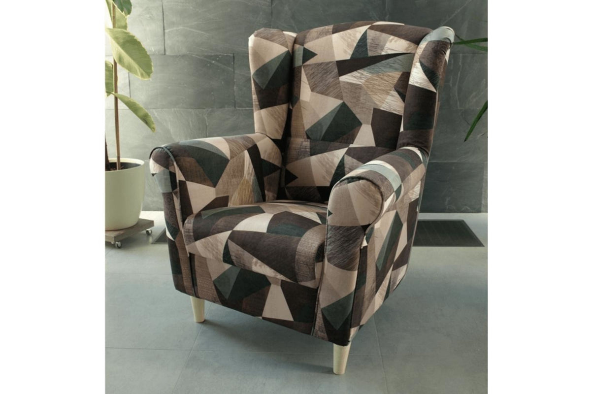 Fotel - CHARLOT barna szövet fotel