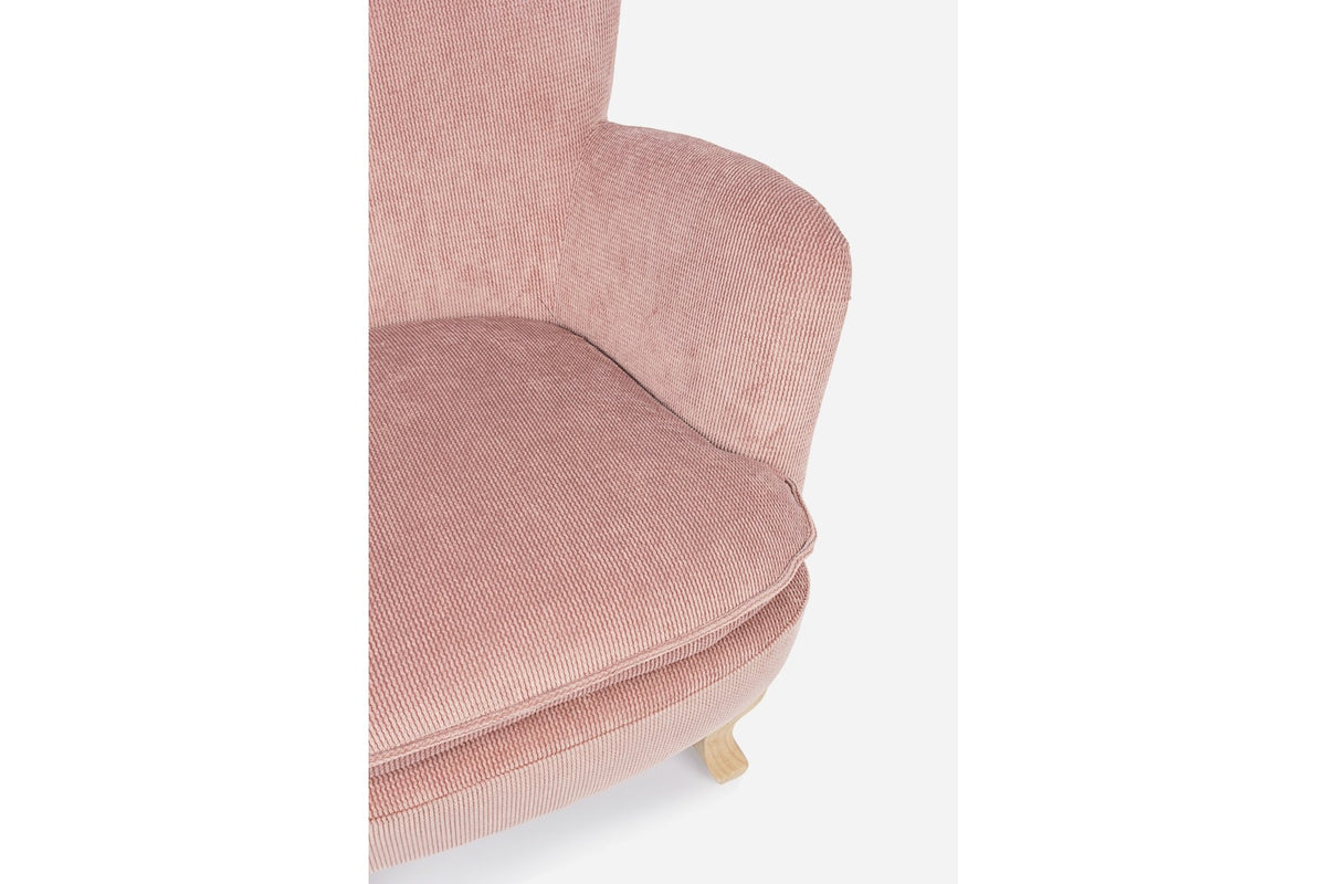 Fotel - CHENILLE rózsaszín fotel