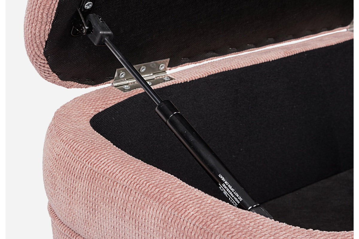 Ülőpad - CHENILLE rózsaszín ülőpad tárolóval