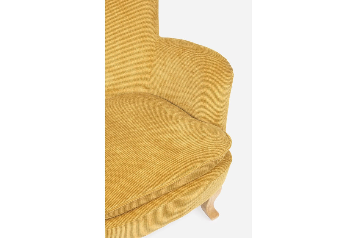 Fotel - CHENILLE sárga fotel