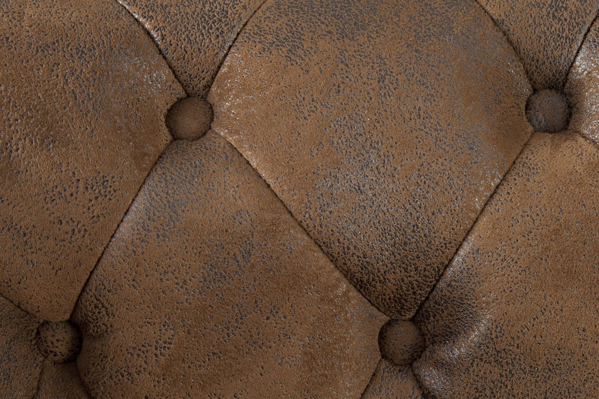 Kanapé - CHESTERFIELD 2 személyes antik barna kanapé
