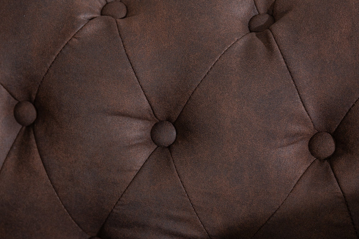 Fotel - CHESTERFIELD barna mikroszálas fotel