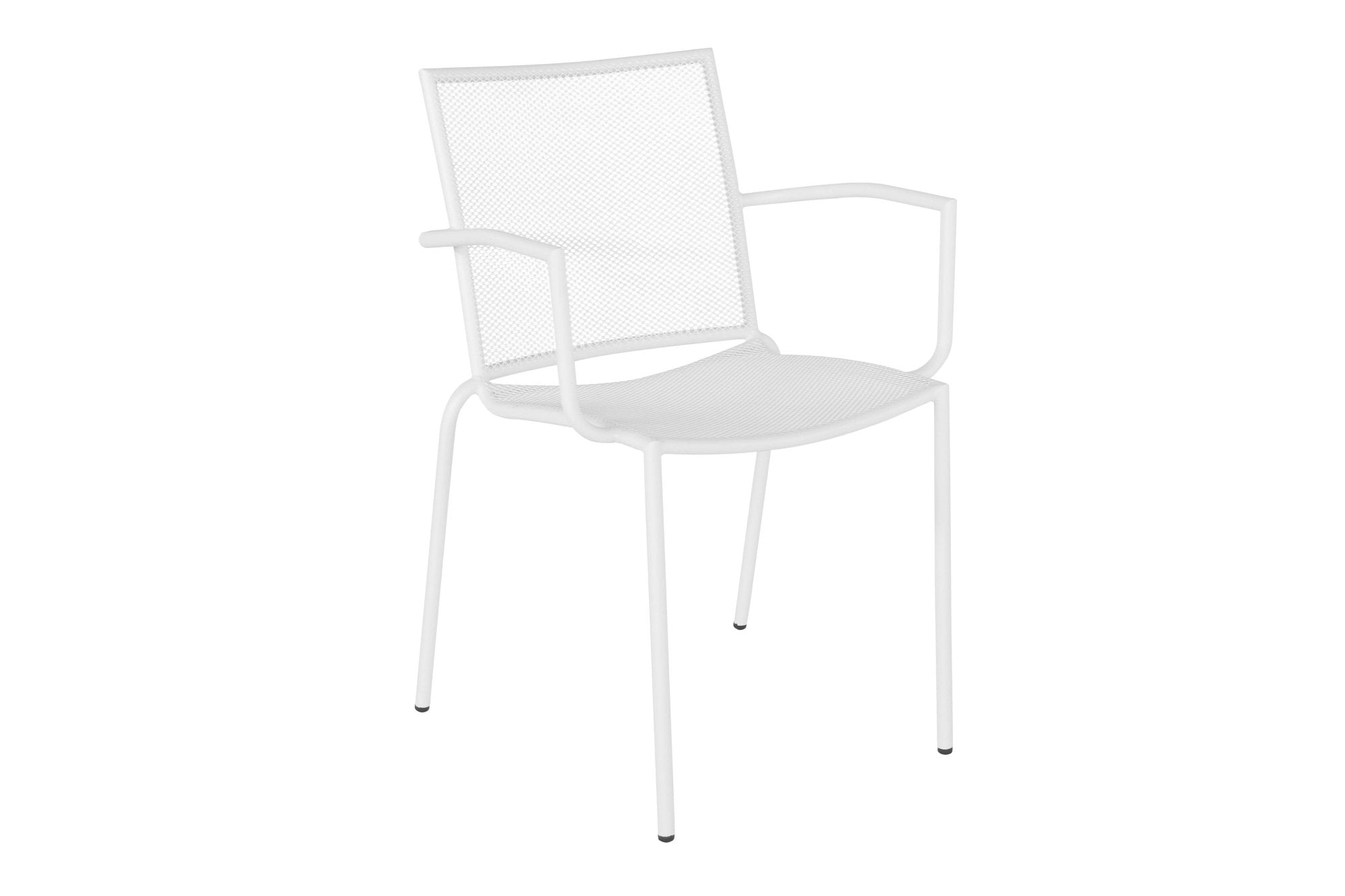 Kerti szék - CIRCE fehér acél karfás kerti szék