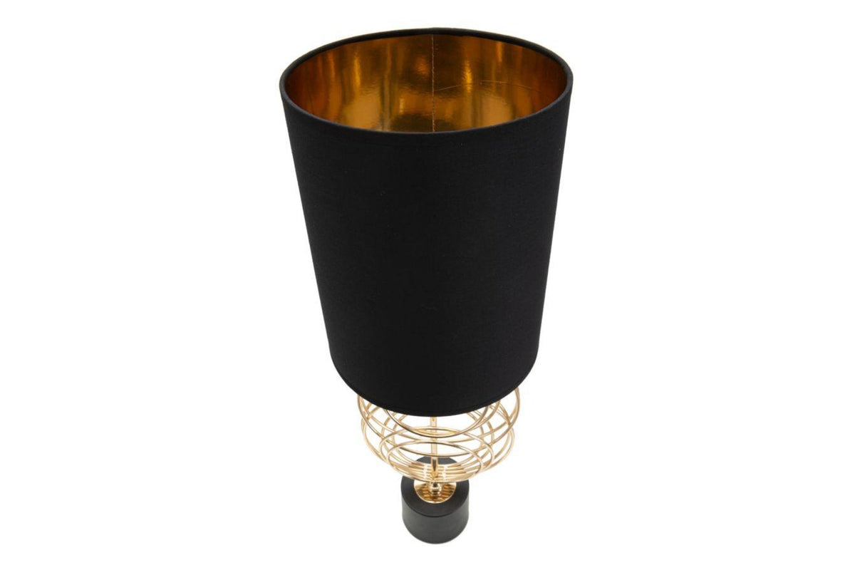 Asztali lámpa - CIRCLY nagy fekete és arany vas asztali lámpa