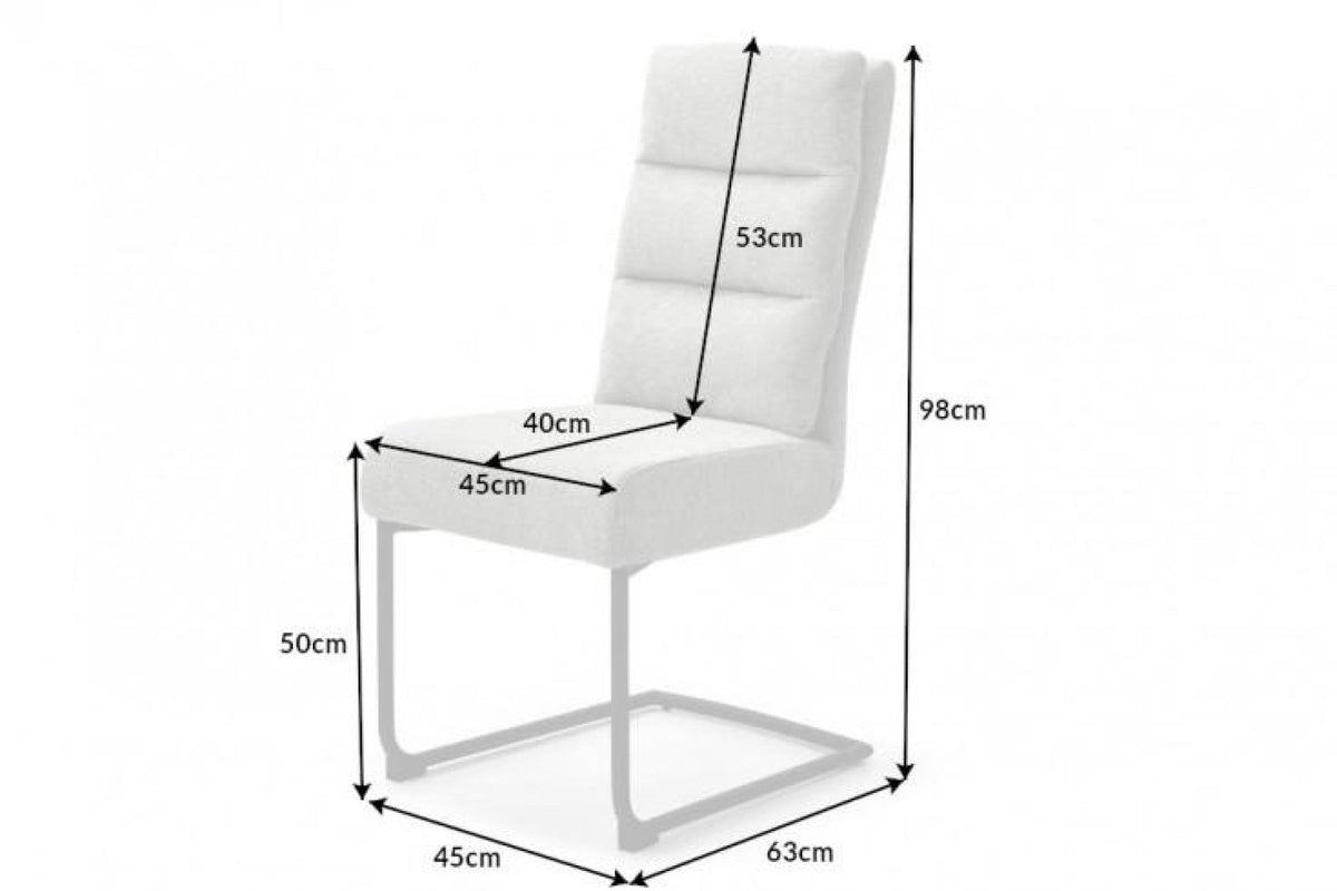 Szék - COMFORT világosszürke szövet szék