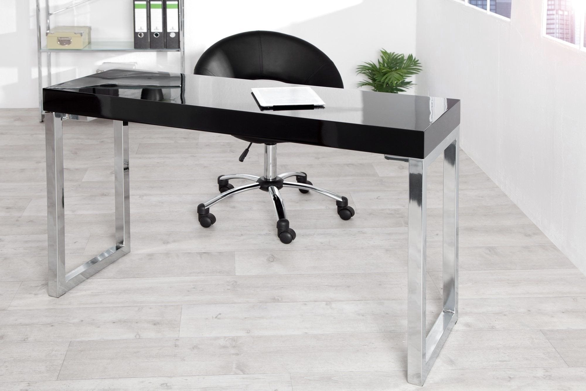 Íróasztal - CONNIE fekete íróasztal 120cm