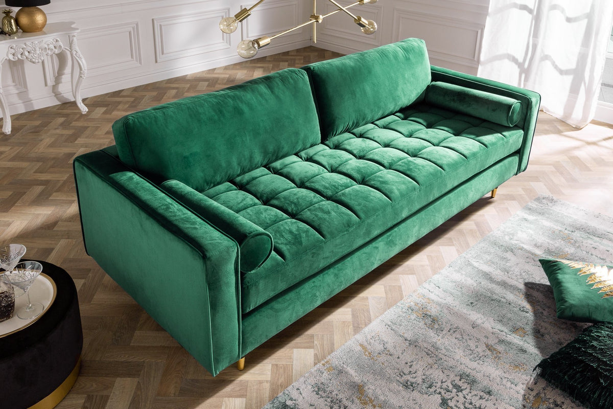 Kanapé - COZY VELVET zöld bársony kanapé