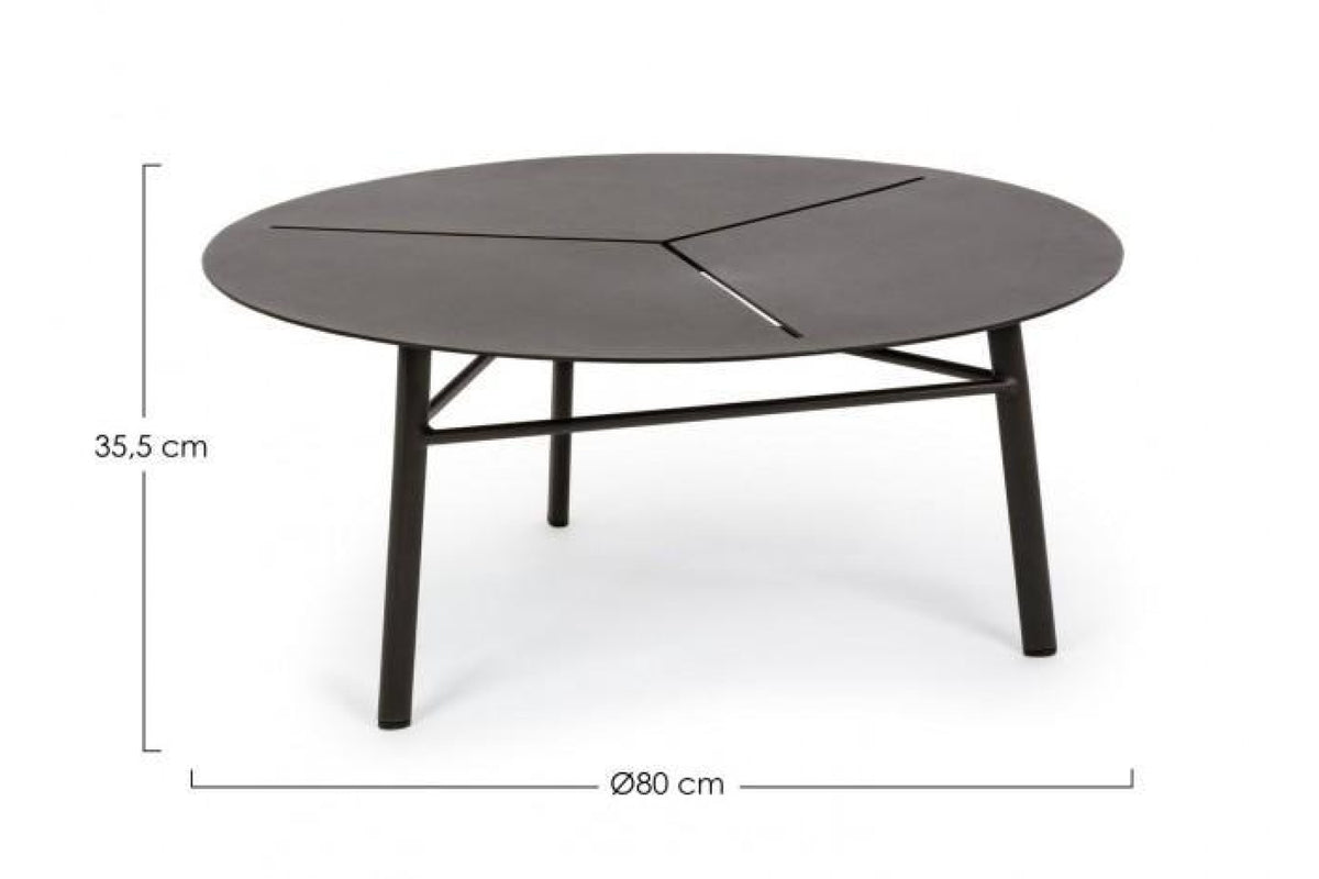 Kerti asztal - CRISTOBAL fekete alumínium kerti asztal