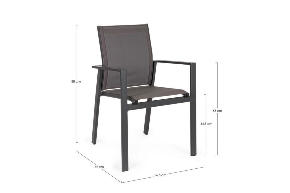 Kerti szék - CROZET fekete 100% textilén kerti szék