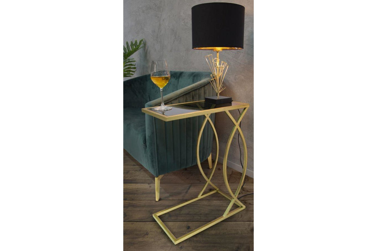 Lerakóasztal - DAISY szürke és arany vas lerakóasztal